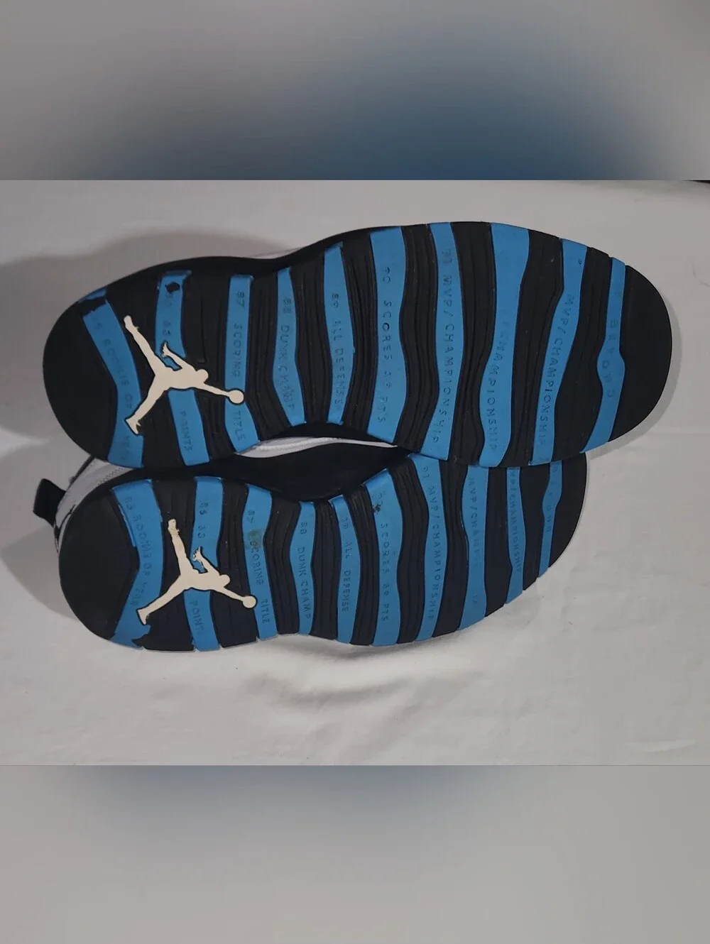 Air Jordan 10 Retro Powder Blue & White, Black Size 13